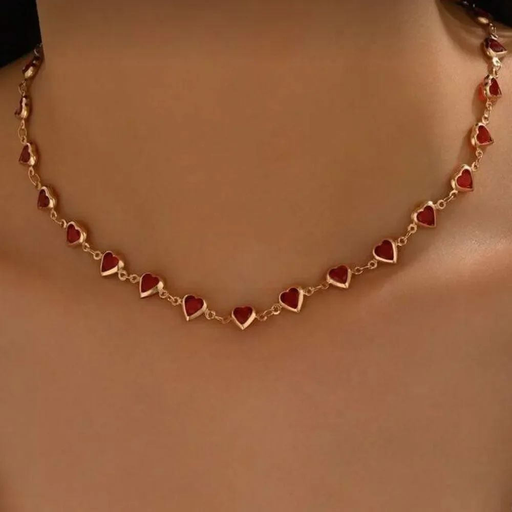 Red Heart Necklace #2252